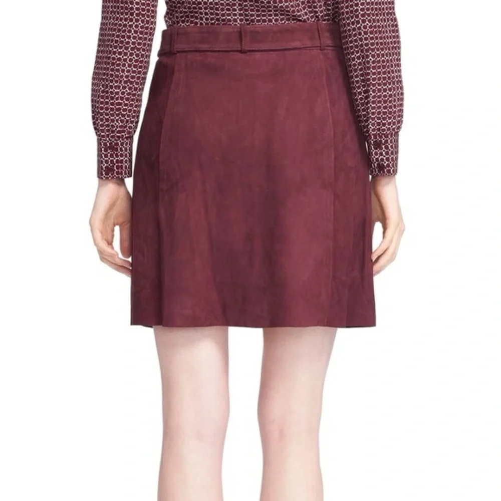 NWT $578 Kate Spade Belted Suede A-Line Skirt
